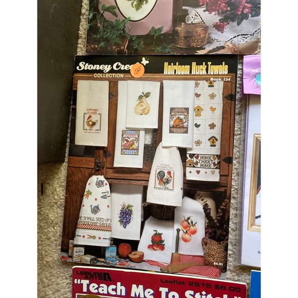 Set of 8 Cross Stitch Graphs & Some Direction sheets and 3 Pattern Books LOT - Picture 4 of 5